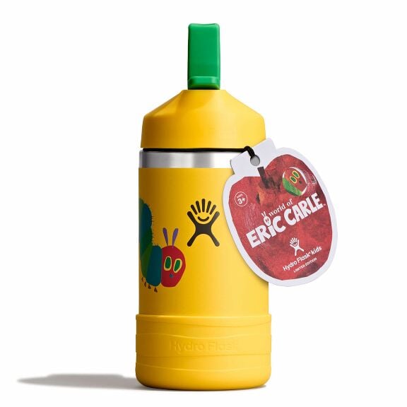 kids-12-oz-bottle-world-of-eric-carletm-s6 le26-w12-1000-kids-12-oz-wide-straw-cap-and-boot-yellow-caterpillar-straight-lid-open-withtag.jpg
